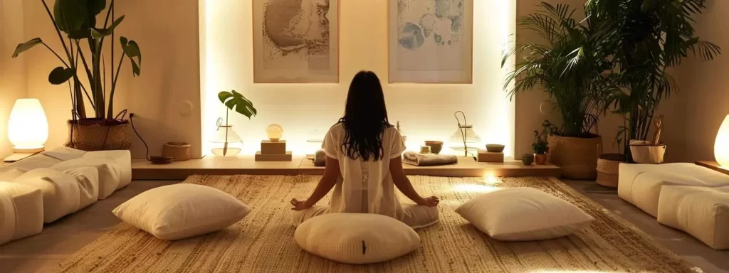 Calm spa environment for holistic healing treatments