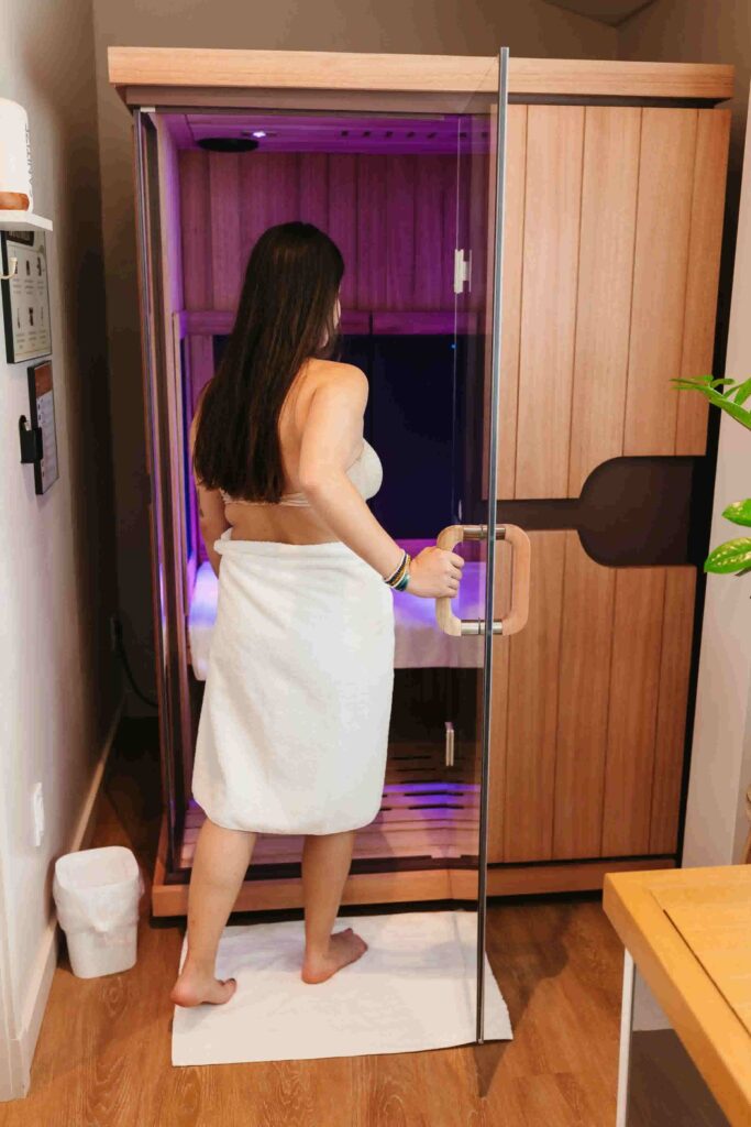 Professional infrared sauna treatment room